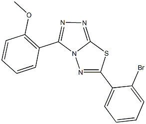 2-[6-(2-bromophenyl)[1,2,4]triazolo[3,4-b][1,3,4]thiadiazol-3-yl]phenyl methyl ether Structure