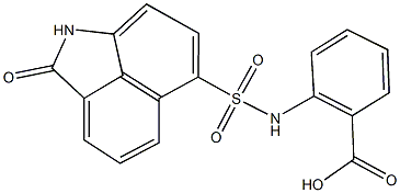 2-{[(2-oxo-1,2-dihydrobenzo[cd]indol-6-yl)sulfonyl]amino}benzoic acid Structure