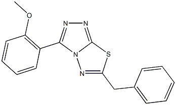 2-(6-benzyl[1,2,4]triazolo[3,4-b][1,3,4]thiadiazol-3-yl)phenyl methyl ether 구조식 이미지