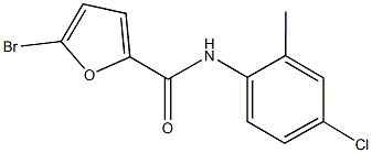5-bromo-N-(4-chloro-2-methylphenyl)-2-furamide Structure