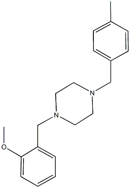 methyl 2-{[4-(4-methylbenzyl)-1-piperazinyl]methyl}phenyl ether Structure