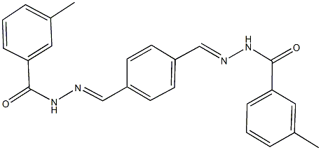 3-methyl-N'-{4-[2-(3-methylbenzoyl)carbohydrazonoyl]benzylidene}benzohydrazide 구조식 이미지