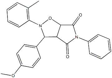 3-(4-methoxyphenyl)-2-(2-methylphenyl)-5-phenyldihydro-2H-pyrrolo[3,4-d]isoxazole-4,6(3H,5H)-dione Structure