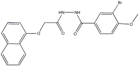 N'-(3-bromo-4-methoxybenzoyl)-2-(1-naphthyloxy)acetohydrazide 구조식 이미지