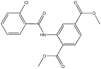 dimethyl 2-[(2-chlorobenzoyl)amino]terephthalate Structure