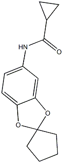 5-[(cyclopropylcarbonyl)amino]-spiro([1,3]benzodioxole-2,1'-cyclopentane) Structure
