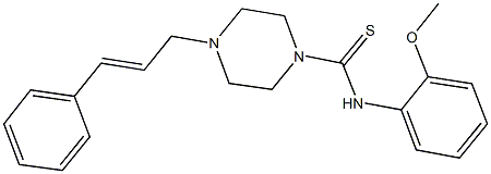 4-cinnamyl-N-(2-methoxyphenyl)-1-piperazinecarbothioamide Structure