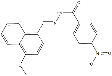 4-nitro-N'-[(4-methoxy-1-naphthyl)methylene]benzohydrazide 구조식 이미지