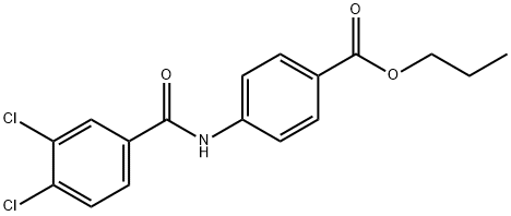 propyl 4-[(3,4-dichlorobenzoyl)amino]benzoate 구조식 이미지