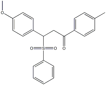 3-(4-methoxyphenyl)-1-(4-methylphenyl)-3-(phenylsulfonyl)-1-propanone Structure