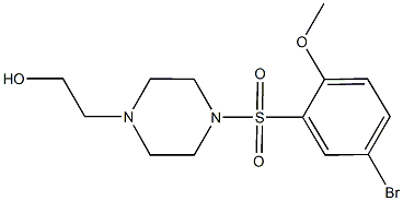 2-{4-[(5-bromo-2-methoxyphenyl)sulfonyl]-1-piperazinyl}ethanol 구조식 이미지