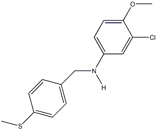 N-(3-chloro-4-methoxyphenyl)-N-[4-(methylsulfanyl)benzyl]amine 구조식 이미지