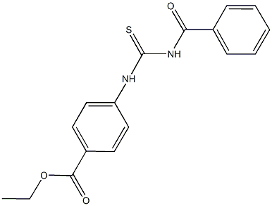 ethyl 4-{[(benzoylamino)carbothioyl]amino}benzoate 구조식 이미지