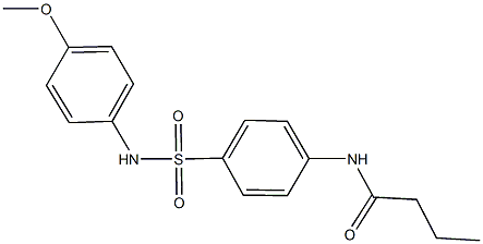 N-{4-[(4-methoxyanilino)sulfonyl]phenyl}butanamide 구조식 이미지