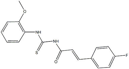 N-[3-(4-fluorophenyl)acryloyl]-N'-(2-methoxyphenyl)thiourea 구조식 이미지