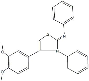 N-(4-(3,4-dimethoxyphenyl)-3-phenyl-1,3-thiazol-2(3H)-ylidene)-N-phenylamine 구조식 이미지