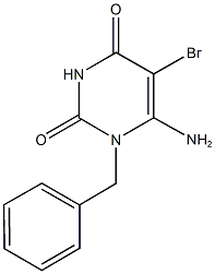 6-amino-1-benzyl-5-bromo-2,4(1H,3H)-pyrimidinedione 구조식 이미지