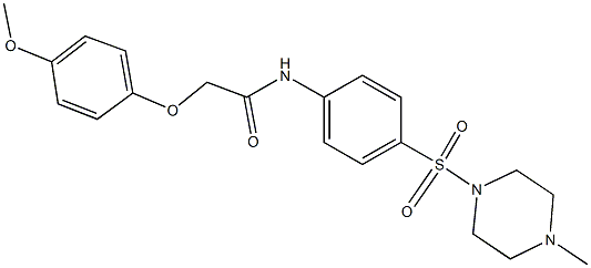 2-(4-methoxyphenoxy)-N-{4-[(4-methyl-1-piperazinyl)sulfonyl]phenyl}acetamide 구조식 이미지