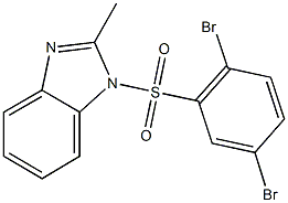 1-[(2,5-dibromophenyl)sulfonyl]-2-methyl-1H-benzimidazole Structure