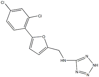 N-{[5-(2,4-dichlorophenyl)-2-furyl]methyl}-N-(2H-tetraazol-5-yl)amine Structure