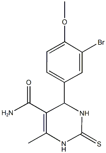 4-(3-bromo-4-methoxyphenyl)-6-methyl-2-thioxo-1,2,3,4-tetrahydro-5-pyrimidinecarboxamide Structure