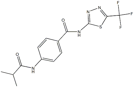 4-(isobutyrylamino)-N-[5-(trifluoromethyl)-1,3,4-thiadiazol-2-yl]benzamide Structure