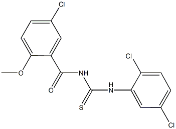 N-(5-chloro-2-methoxybenzoyl)-N'-(2,5-dichlorophenyl)thiourea 구조식 이미지