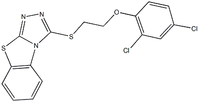 3-{[2-(2,4-dichlorophenoxy)ethyl]sulfanyl}[1,2,4]triazolo[3,4-b][1,3]benzothiazole Structure