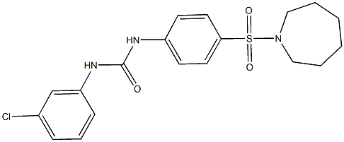 N-[4-(1-azepanylsulfonyl)phenyl]-N'-(3-chlorophenyl)urea 구조식 이미지