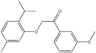 2-(2-isopropyl-5-methylphenoxy)-1-(3-methoxyphenyl)ethanone 구조식 이미지