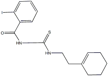 N-[2-(1-cyclohexen-1-yl)ethyl]-N'-(2-iodobenzoyl)thiourea 구조식 이미지