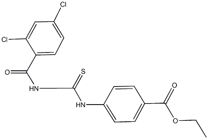 ethyl 4-({[(2,4-dichlorobenzoyl)amino]carbothioyl}amino)benzoate 구조식 이미지