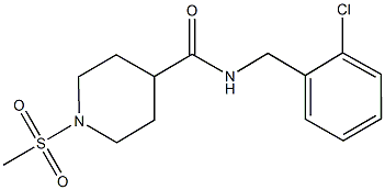 N-(2-chlorobenzyl)-1-(methylsulfonyl)-4-piperidinecarboxamide 구조식 이미지