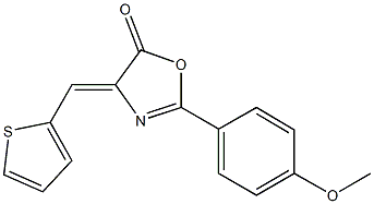 2-(4-methoxyphenyl)-4-(2-thienylmethylene)-1,3-oxazol-5(4H)-one Structure