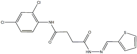 N-(2,4-dichlorophenyl)-4-oxo-4-[2-(thien-2-ylmethylene)hydrazino]butanamide 구조식 이미지