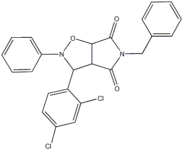 3-(2,4-dichlorophenyl)-2-phenyl-5-(phenylmethyl)dihydro-2H-pyrrolo[3,4-d]isoxazole-4,6(3H,5H)-dione 구조식 이미지