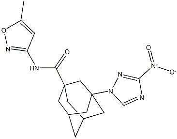 3-{3-nitro-1H-1,2,4-triazol-1-yl}-N-(5-methyl-3-isoxazolyl)-1-adamantanecarboxamide 구조식 이미지