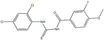 N-(2,4-dichlorophenyl)-N'-(3-iodo-4-methoxybenzoyl)thiourea 구조식 이미지