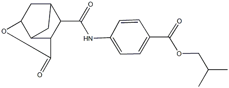 isobutyl 4-{[(5-oxo-4-oxatricyclo[4.2.1.0~3,7~]non-9-yl)carbonyl]amino}benzoate Structure