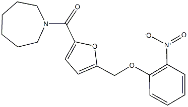 1-[5-({2-nitrophenoxy}methyl)-2-furoyl]azepane 구조식 이미지