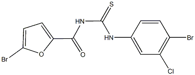 N-(4-bromo-3-chlorophenyl)-N'-(5-bromo-2-furoyl)thiourea Structure