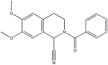 2-benzoyl-6,7-dimethoxy-1,2,3,4-tetrahydro-1-isoquinolinecarbonitrile Structure