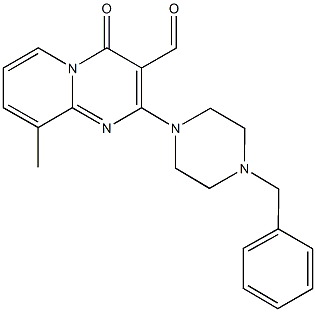 2-(4-benzyl-1-piperazinyl)-9-methyl-4-oxo-4H-pyrido[1,2-a]pyrimidine-3-carbaldehyde Structure