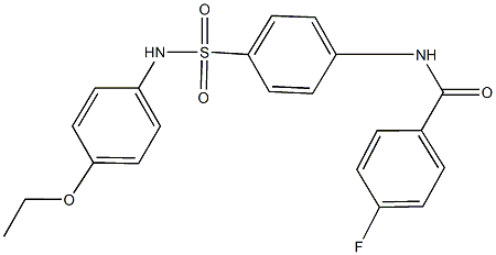 N-{4-[(4-ethoxyanilino)sulfonyl]phenyl}-4-fluorobenzamide 구조식 이미지