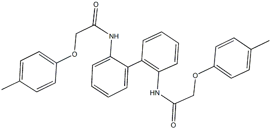 2-(4-methylphenoxy)-N-(2'-{[(4-methylphenoxy)acetyl]amino}[1,1'-biphenyl]-2-yl)acetamide 구조식 이미지
