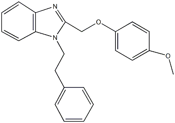 2-[(4-methoxyphenoxy)methyl]-1-(2-phenylethyl)-1H-benzimidazole 구조식 이미지