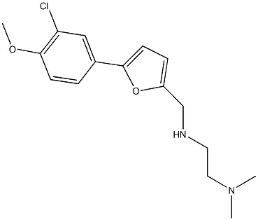 N-{[5-(3-chloro-4-methoxyphenyl)-2-furyl]methyl}-N-[2-(dimethylamino)ethyl]amine 구조식 이미지