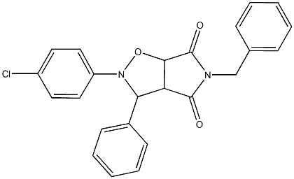 5-benzyl-2-(4-chlorophenyl)-3-phenyldihydro-2H-pyrrolo[3,4-d]isoxazole-4,6(3H,5H)-dione 구조식 이미지