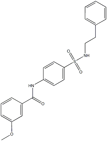3-methoxy-N-(4-{[(2-phenylethyl)amino]sulfonyl}phenyl)benzamide 구조식 이미지