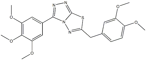 6-(3,4-dimethoxybenzyl)-3-(3,4,5-trimethoxyphenyl)[1,2,4]triazolo[3,4-b][1,3,4]thiadiazole 구조식 이미지